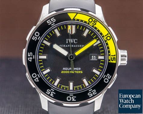 IWC Aquatimer Black DIal Stainless Steel Rubber 